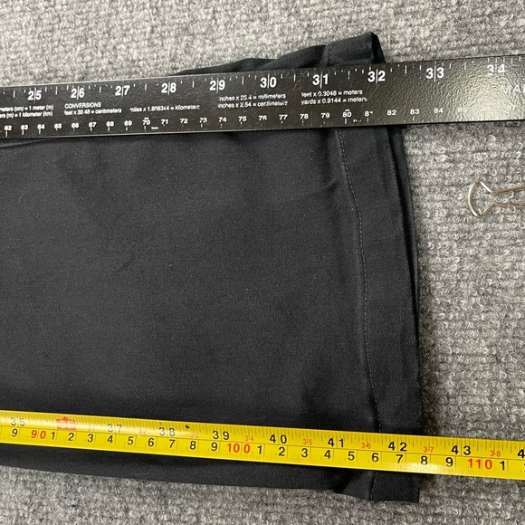 Theory Pants Womens 4 Black Straight Leg Flat Front Cotton Stretch Blend Pockets - Picture 8 of 11